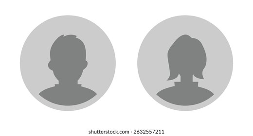 Circular user profile icon with clean lines. Ideal for representing people or account users in UI elements.