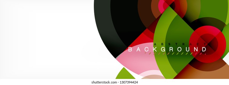 Circular vector abstract background, geometric style