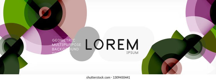 Circular vector abstract background, geometric style