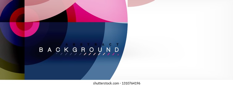 Circular vector abstract background, geometric style