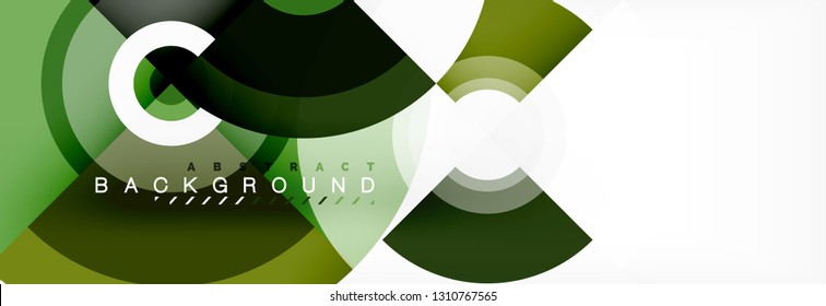 Circular vector abstract background, geometric style