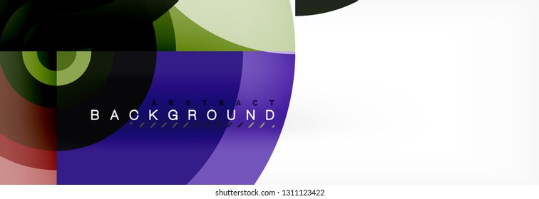 Circular vector abstract background, geometric style