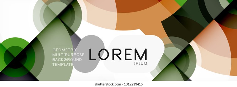 Circular vector abstract background, geometric style