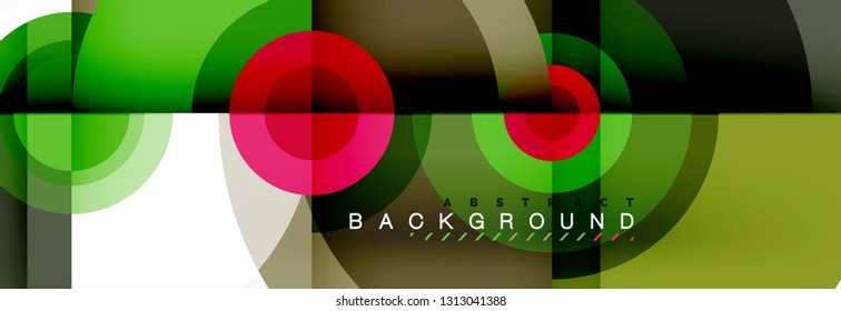 Fondo abstracto del vector circular, estilo geométrico