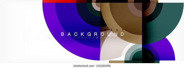 Circular vector abstract background, geometric style
