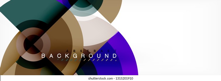 Circular vector abstract background, geometric style