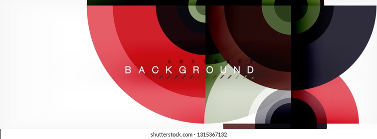 Fondo abstracto del vector circular, estilo geométrico