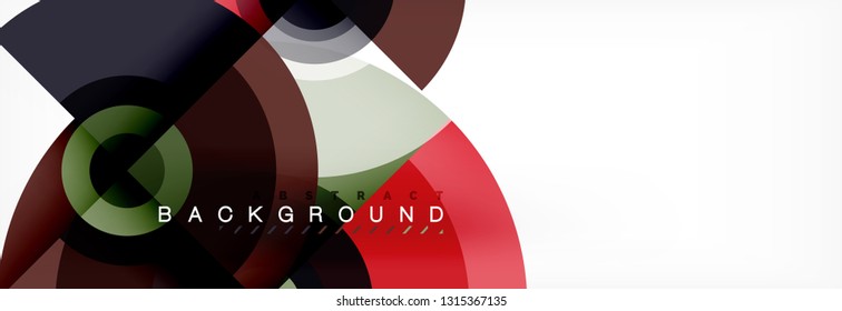 Circular vector abstract background, geometric style
