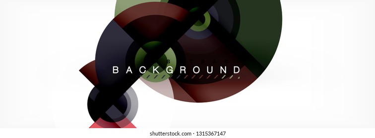 Circular vector abstract background, geometric style