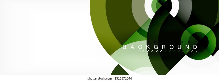 Circular vector abstract background, geometric style