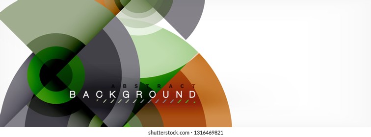 Circular vector abstract background, geometric style