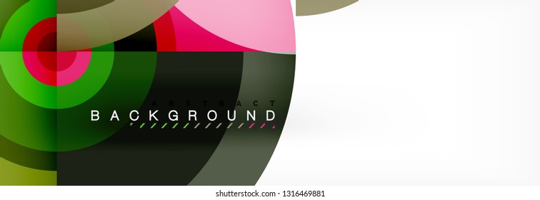 Circular vector abstract background, geometric style