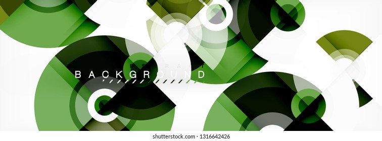 Circular vector abstract background, geometric style
