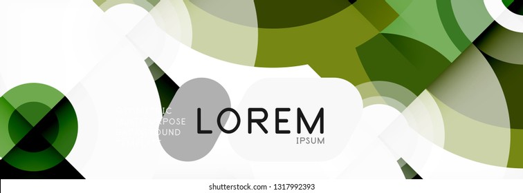 Fondo abstracto del vector circular, estilo geométrico