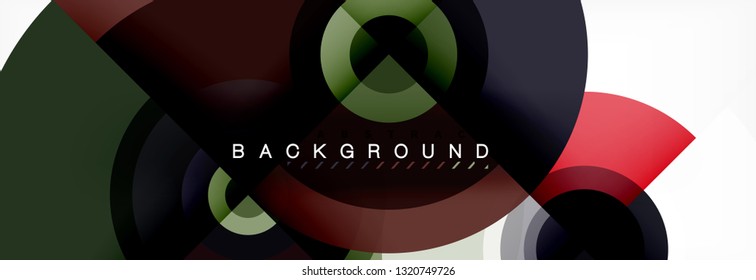 Abstrakter zirkulärer Vektorhintergrund, geometrischer Stil