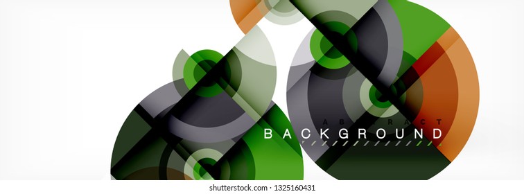 Circular vector abstract background, geometric style