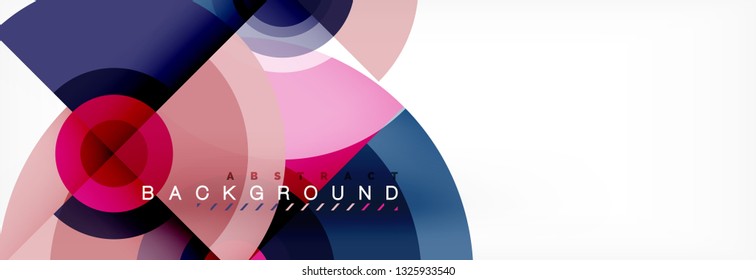 Circular vector abstract background, geometric style