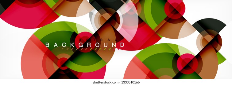 Vetor circular abstrato fundo, estilo geométrico