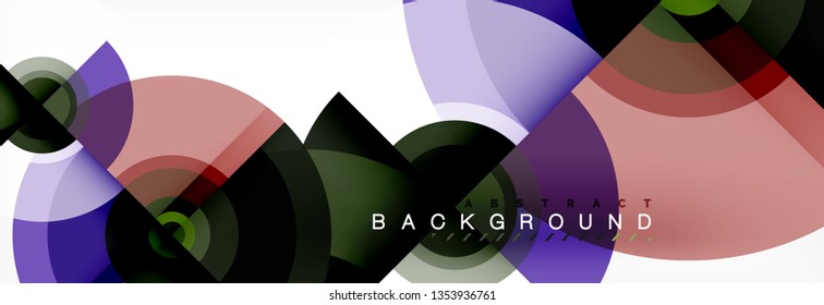 Circular vector abstract background, geometric style