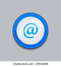 AT Circular Vector Blue Web Icon Button 