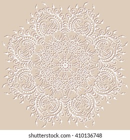 Circular vector ethnic mehndi pattern, template for mehndi ornament. Hand drawn ornamental flowers. Set of indian style ornaments. Floral mehndi ornamental elements henna