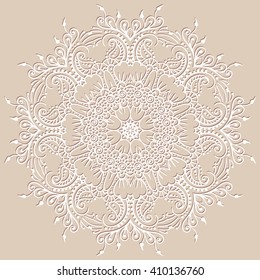 Circular vector ethnic mehndi pattern, template for mehndi ornament. Hand drawn ornamental flowers. Set of indian style ornaments. Floral mehndi ornamental elements henna