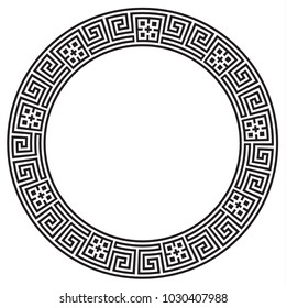 Circular vector Greek ornament
