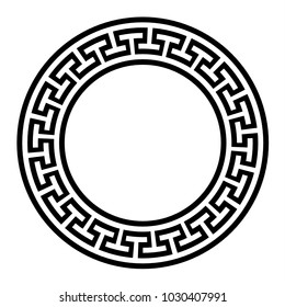 Circular vector Greek ornament