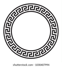 Circular vector Greek ornament