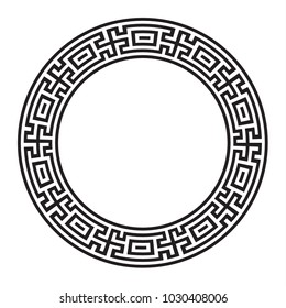 Circular vector Greek ornament