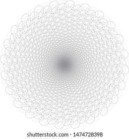 Circular Vector Lattice Guilloche Pattern