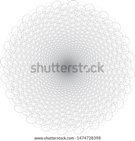 Circular Vector Lattice Guilloche Pattern
