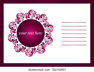 Circular vector ornament and your text