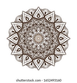 Circular Vector Pattern, mandala can use for Henna, Mehndi, tattoo, decoration. Decorative ornament in ethnic oriental style. 