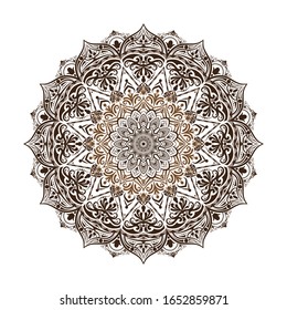 Circular Vector Pattern, mandala can use for Henna, Mehndi, tattoo, decoration. Decorative ornament in ethnic oriental style. 