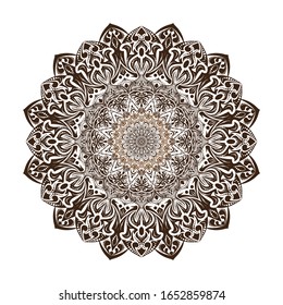 Circular Vector Pattern, mandala can use for Henna, Mehndi, tattoo, decoration. Decorative ornament in ethnic oriental style. 