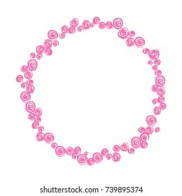 Circular Vector Rose Ornament