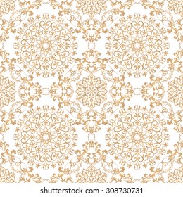 Circular vector template. Mandala. Eastern seamless pattern.

