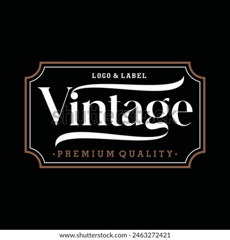 Circular Vintage Border Frame Vintage Royal Crown Badge Emblem Stamp Label Logo Design