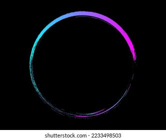 Circular violet and blue neon light background