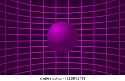 Circular vision with abstract geometric background