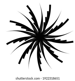 Circular volute, helix spiral design element
