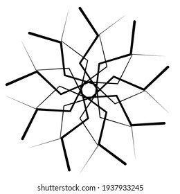 Circular volute, helix spiral design element
