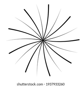 Circular volute, helix spiral design element