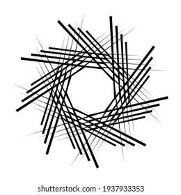 Circular volute, helix spiral design element