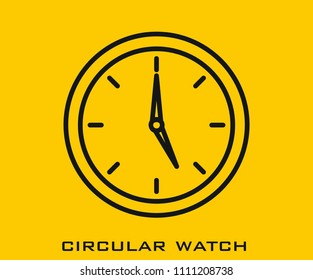 Circular watch icon signs
