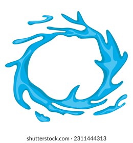 circular water splash simple vector
