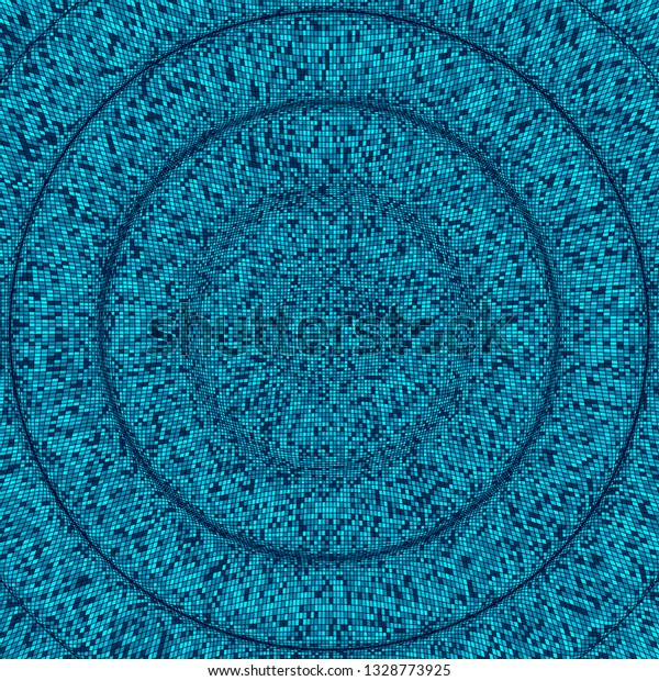 Circular Waves Pixel Grid Halftone Dots Stock Vector Royalty Free 1328773925