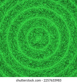 Circular waving grass illustration background. Circle Grass pattern. Promotional products display background.