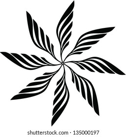 circular wings design monochrome vector graphic